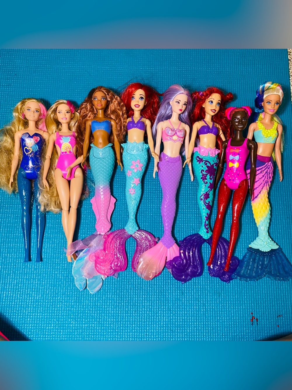 Barbie Mermaid Doll Bundle - Pink, Purple, Teal & Blue